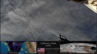 Dec 15 2023 Earth Space View Jet Airplane Vapor Trails Near San Francisco, Ca, From Iss