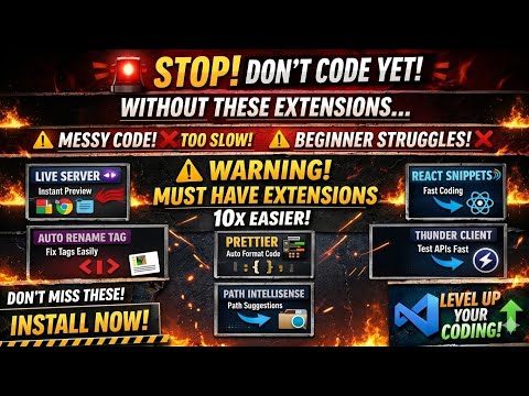 Install Visual Studio + Essential Extensions | Full Stack Development Setup