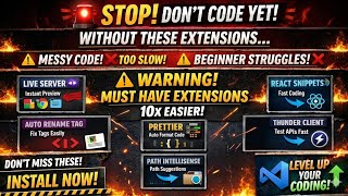 Install Visual Studio + Essential Extensions | Full Stack Development Setup