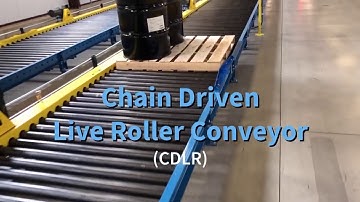 Chain Driven Live Roller (CDLR) Conveyor with Zoned Zero Pressure Accumulation