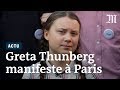 Greta thunberg prend le micro  paris
