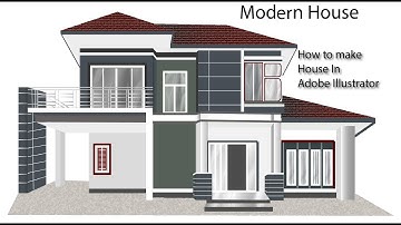 Modern House | Adobe Illustrator | How to make House In Adobe Illustrator | Perspective grid