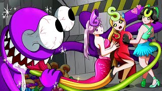 [Animation] 💜Delicious 🅰Alphabet Lore X 🌈Rainbow Friends Mukbang Cartoon! -Cut Girl Ver.| Gummy Dora