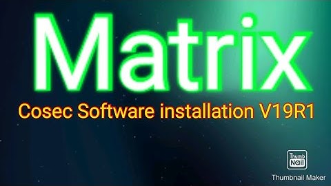 Cosec Software installation V19R1