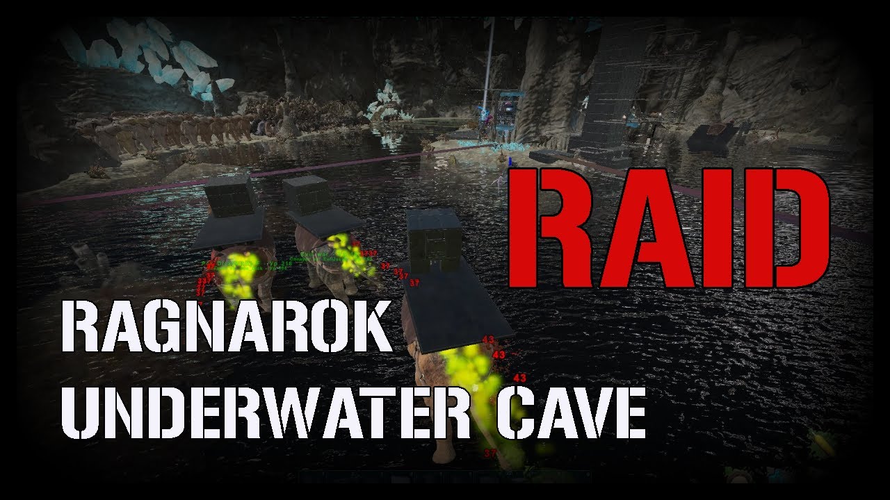 ARK Unofficial RAGNAROK UNDERWATER CAVE RAID YouTube