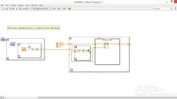 Remove repeated row or column from a 2D array in LabVIEW