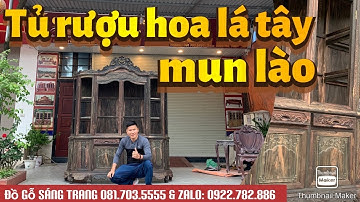 Mẫu tủ rượu hoa lá Tây ( Tân cổ điển ) gỗ mun cao cấp #gỗ mun#tủ bày đồ mun lào#đồgỗ #noithat