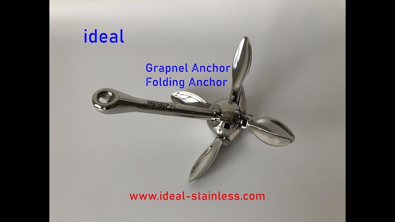 Ideal Stainless Steel Folding Grapnel Anchor for Boats