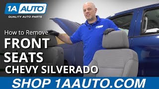 How to Remove Front Seats 14-19 Chevy Silverado