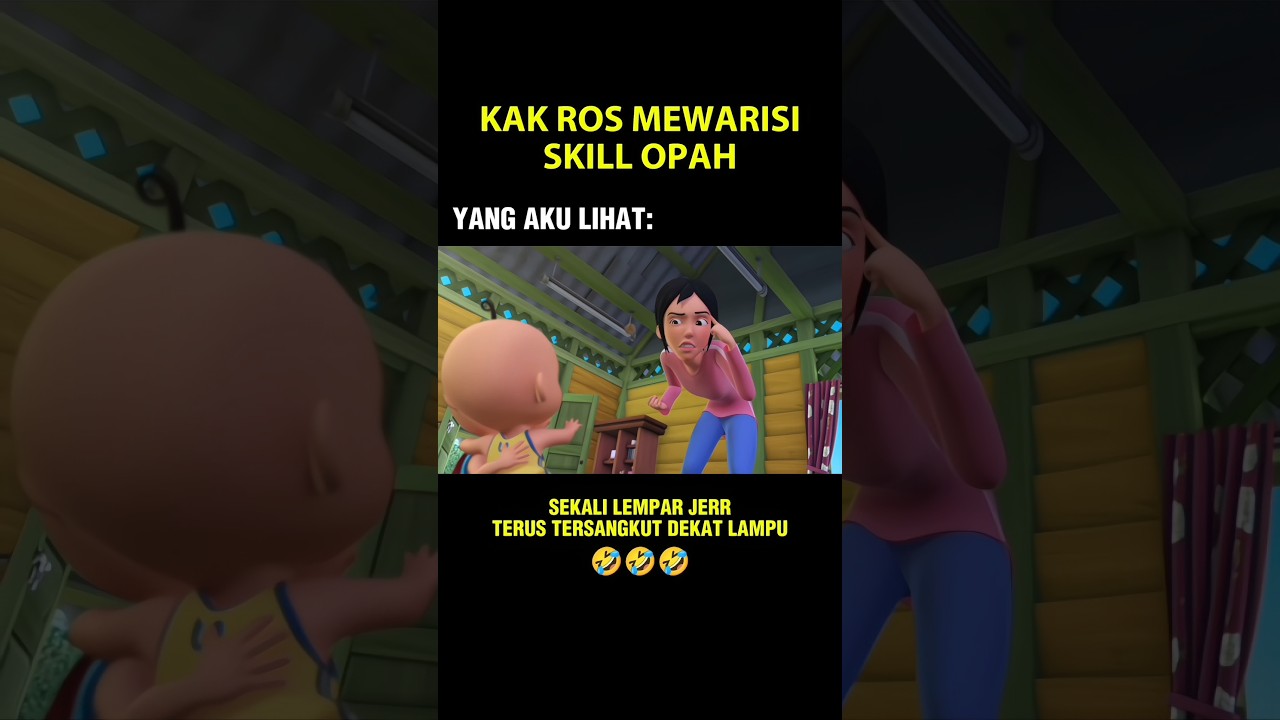 KAK ROS MEWARISI SKILLS OPAH🤣🤣🤣#kakros #opah #memes #upinipin #ngakak #funny #lawak #shorts #foryou