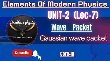 Gaussian wave packet ।।Width of the Gaussian packet in x-space & k-space ।।