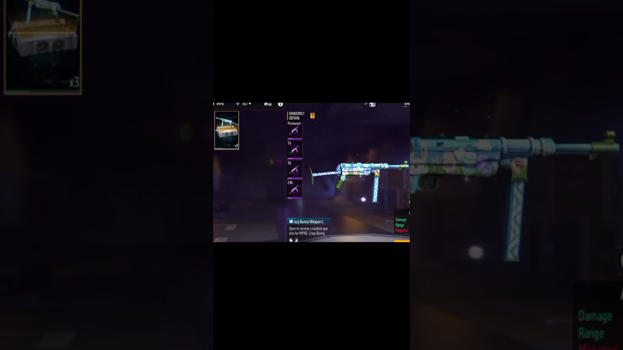 I Got Crazy Bunny Mp40 Permanent In Only 1 Spin - Garena Free Fire 