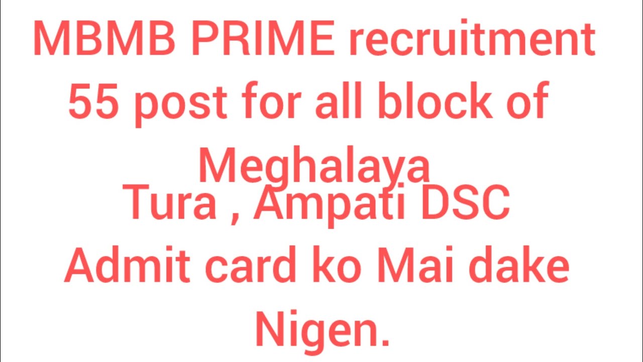 55 post MBMA// Tura aro Ampati DSC Admit card Mai dake nigen ...