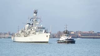HMS Westminster returns home to Portsmouth December 2018