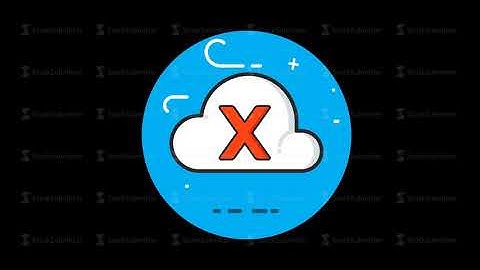 Cloud Fail flat icon animated with alpha channel