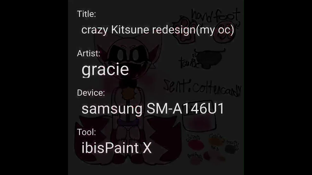 crazy Kitsune redesign(my oc)