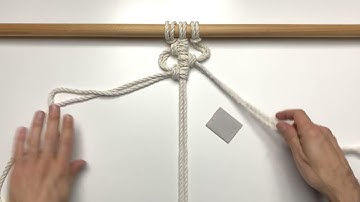 LARKS HEAD KNOT Easy alternating Picots . #29 . Macramé 40 Knots Library