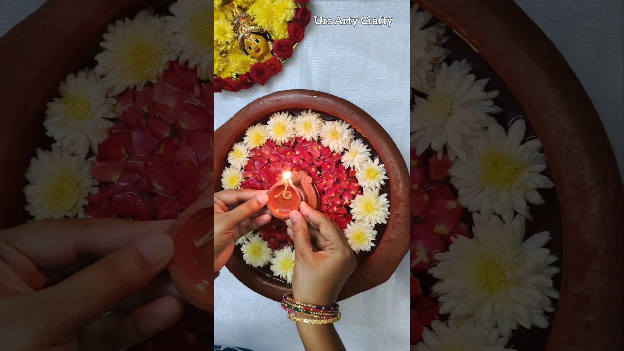 🕉️Day 8️⃣ Navratri Special flower decoration idea 