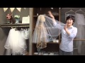 フロント70cmサイド75cmプレーンチュール使用シンプルウェディングベール