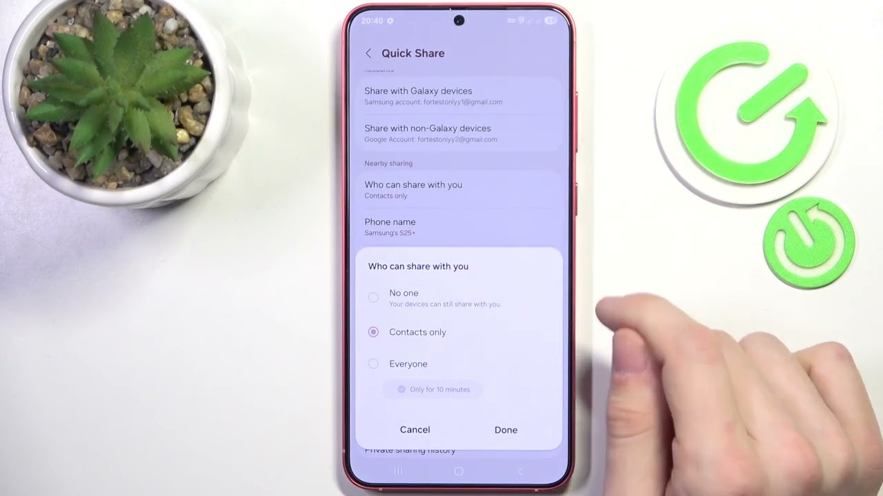 SAMSUNG Galaxy S25+ - Как включить/выключить Quick Share? | Легко делитесь файлами с другими устройс