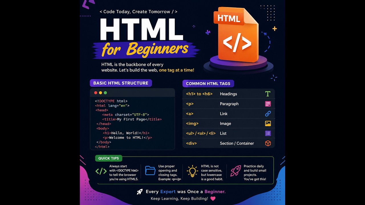 HTML for Beginners within Easily Part 1