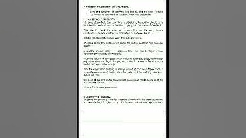 Valuation of land n building