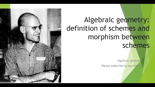 Algebraic geometry definition of schemes and morphism between schemes