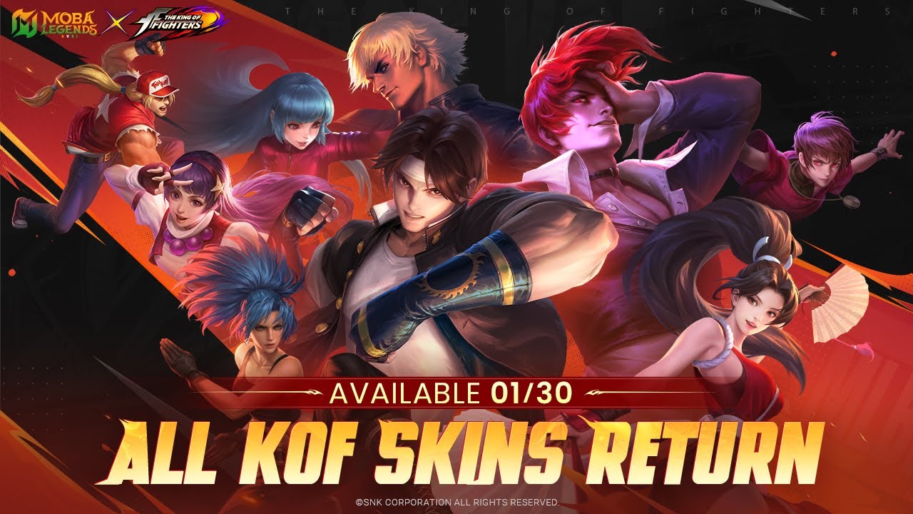 All KOF Collab Skins Return | Moba5v5 × KOF Collab Skins | Moba Legends: 5v5!