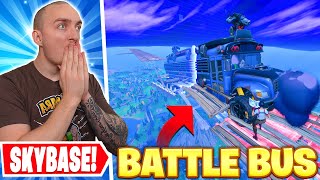 BYGGER SKYBASE MED BATTLE BUS I FORTNITE