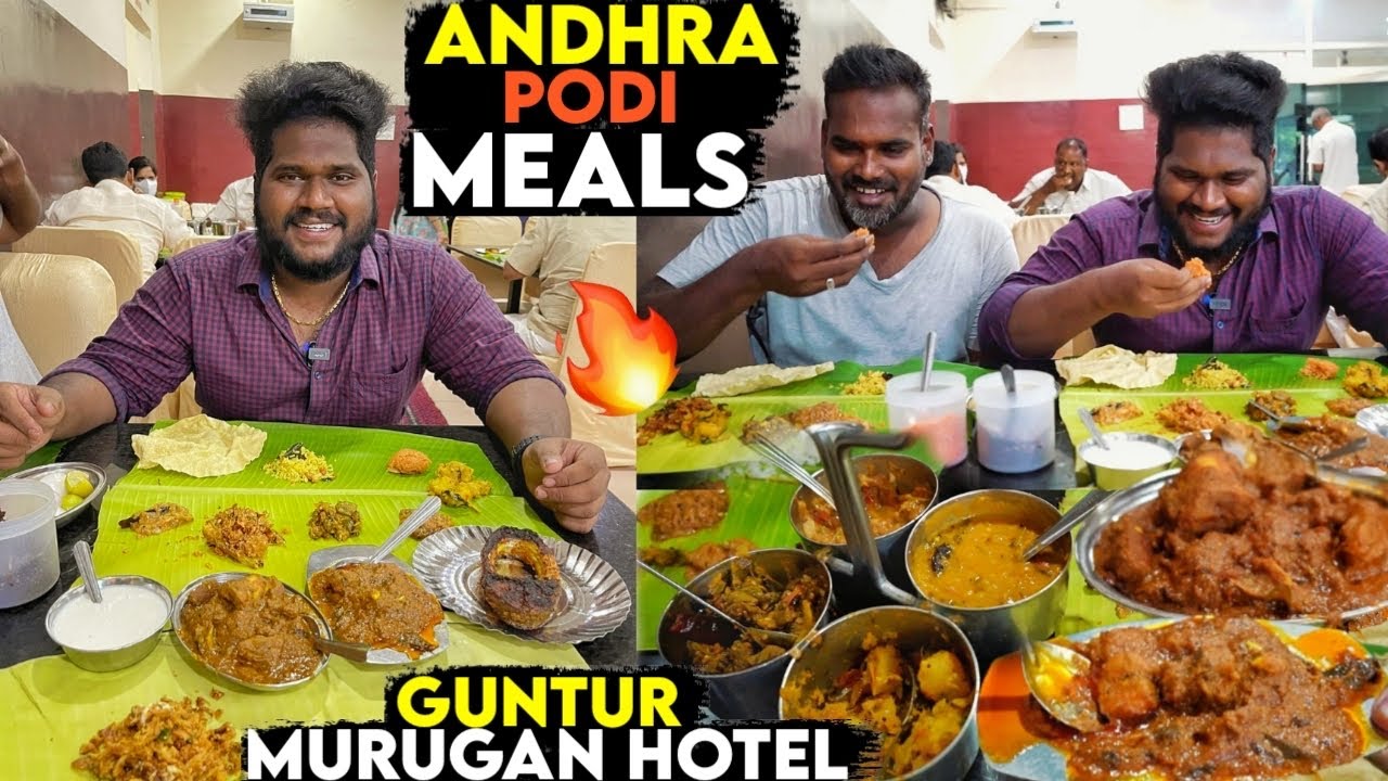 GUNTUR FAMOUS !! Murugan Hotel Since 1972 🔥- வாழை இலை சாப்பாடு - Veg & Non-Veg Meals