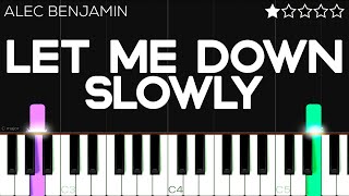 Alec Benjamin - Let Me Down Slowly | EASY Piano Tutorial Resimi
