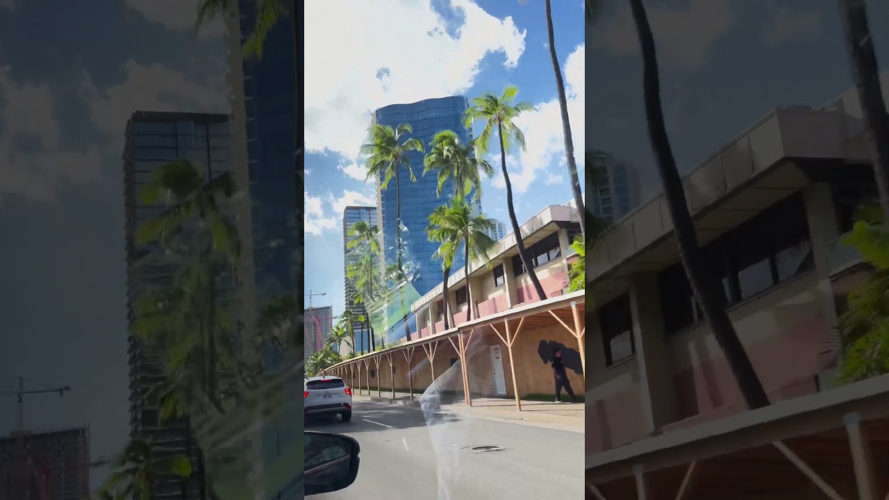 Cruising through downtown Waikīkī 🥰