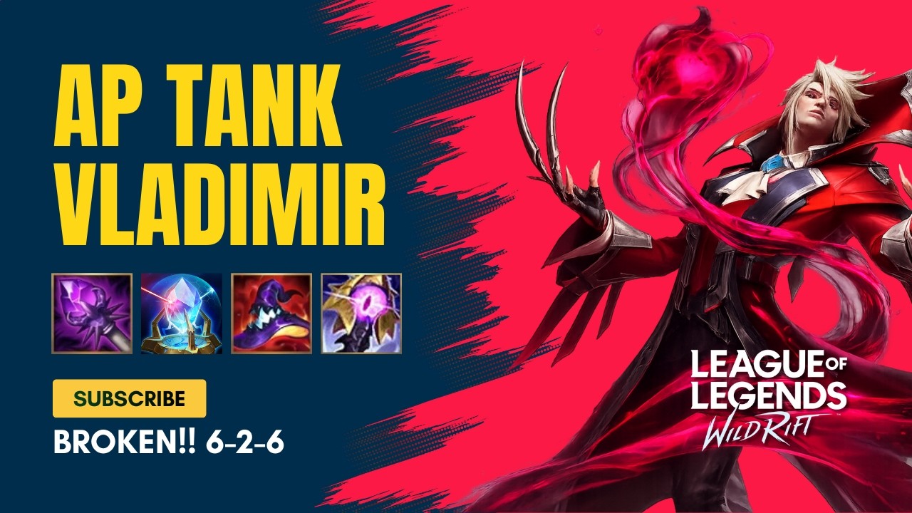 Vladimir Tank Build is BROKEN [Patch 7.0a] | LOL WILD RIFT Build Guide & Gameplay