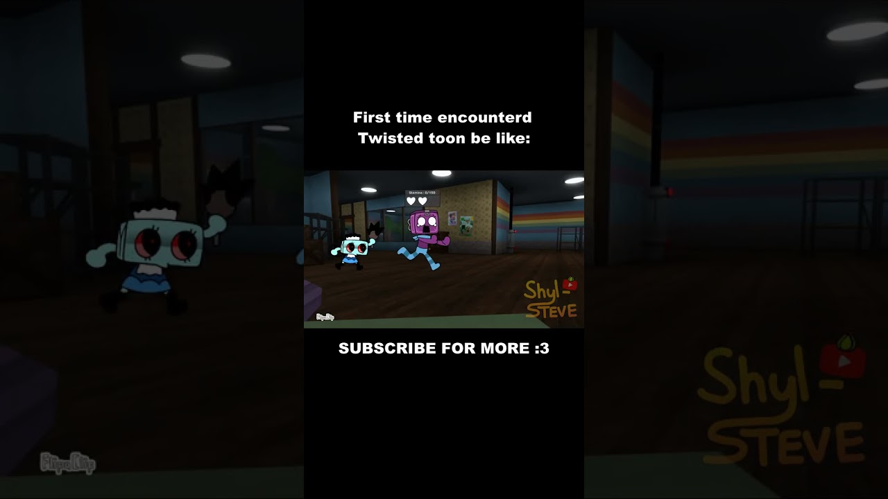 Dandy's world - First time being chase by Twisted be like   # 