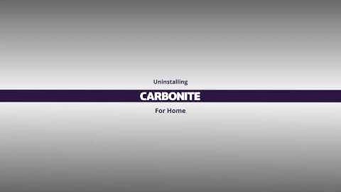 Uninstalling Carbonite Safe Backup