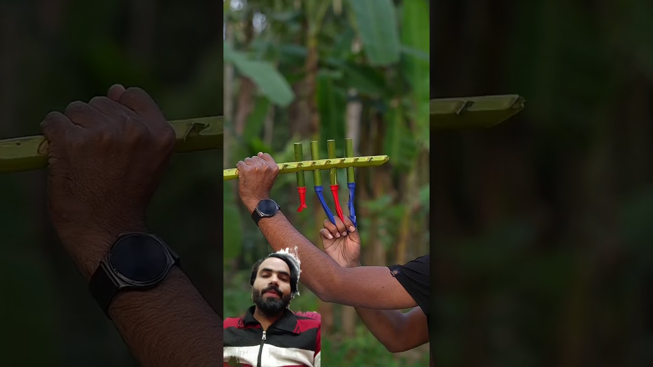 Creative Coconut leaf and Balloone slingshots | Balloone popping art 