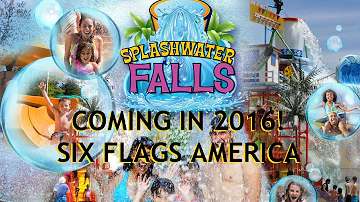Six Flags America NEW FOR 2016! Splashwater Falls Water Park Interactive Family Play Area! GoPro