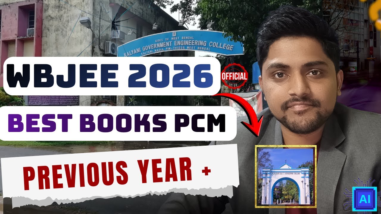WBJEE 2026 Best Books — Maths, Physics, Chemistry + PYQ Weightage Explained! 