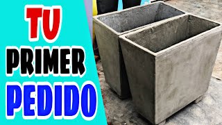 ✅APRENDE HACER esta JARDINERA DE CEMENTO en SIMPLES PASOS - COMO HACER MACETAS DE CEMENTO