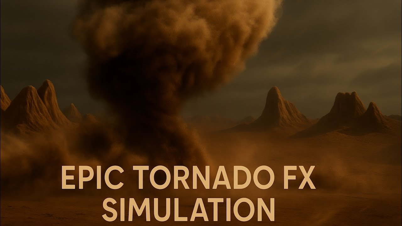 🌪️ Epic Tornado FX Simulation in Houdini | Cinematic Storm Render ...