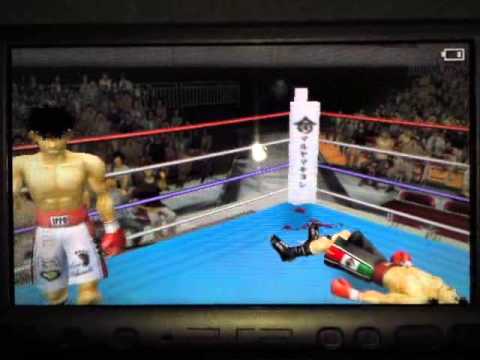 PSP　はじめの一歩　リカルド・マルチネス　幕ノ内一歩　伊達英二VSリカルド・マルチネス　１ラウンドKO　ボクシング　ゲーム