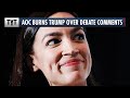 AOC's PERFECT Response to Trump's "AOC+3" Debate Moment