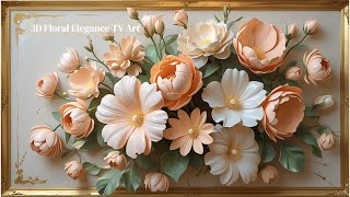 GOLD FRAMED AMBIENT TV ART VINTAGE OIL PAINTING 3D SCREENSAVER BACKGROUND FLORAL WALLPAPER 4K screenshot 5