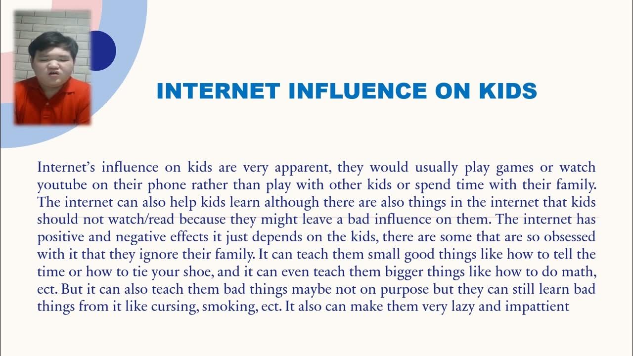 cause effect (internet influence on kids) essay