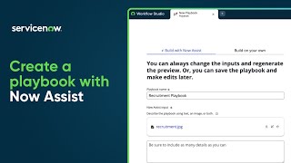 Workflow Studio | Generate a playbook using Now Assist