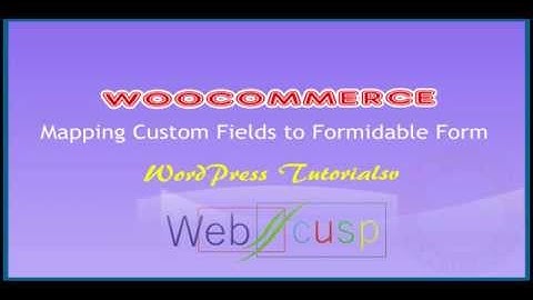 Mapping WooCommerce custom fields to Formidable Pro form fields