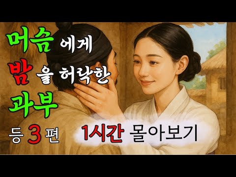 머슴에게 밤을 허락한 과부 등 3편 1시간 40분 몰아보기 / 야담·민담·전설·설화·옛날이야기