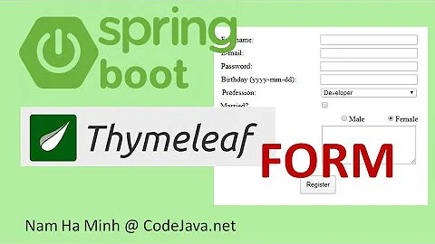 Spring Boot Thymeleaf Form Handling Tutorial