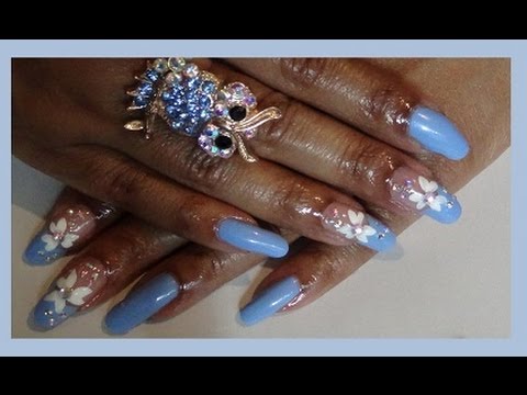 periwinkle blue nail designs