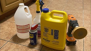 Removing sticky adhesive tiles from floor/ tile | DONT WASTE YOUR TIME USE THE RIGHT STUFF!! |